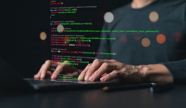 A computer program working on website code