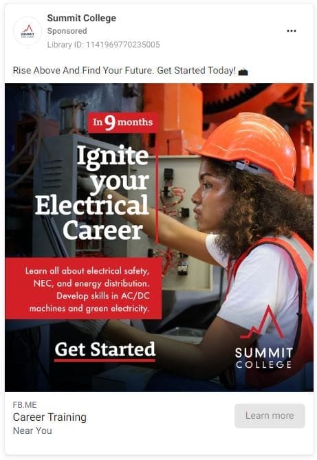 An example of a social media ad created by EdwardsSchoen